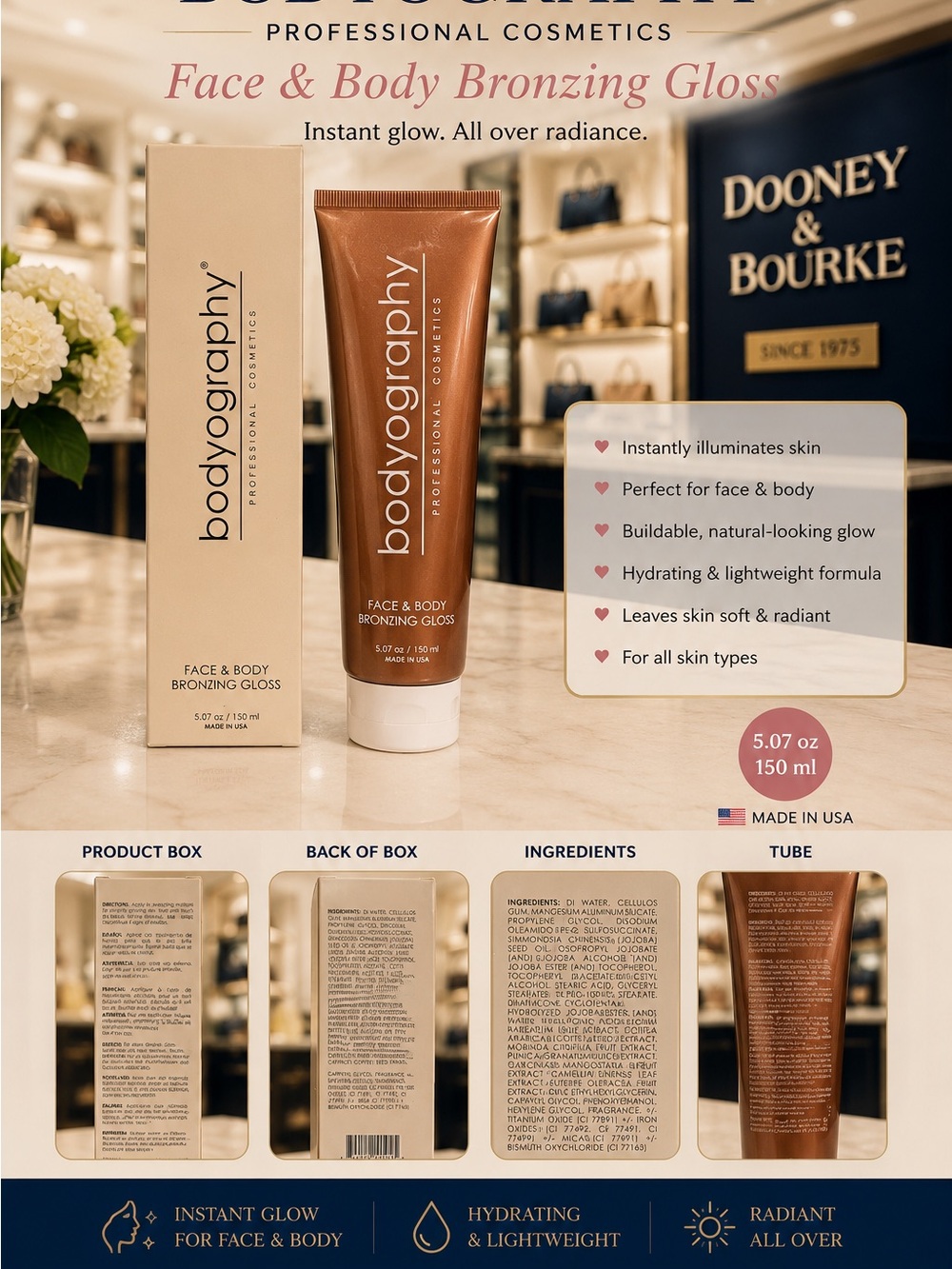Bodyography Face & Body Bronzing Gloss -